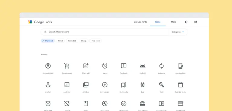Sử dụng Icons của Google Fonts cho trang web của bạn