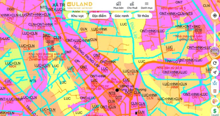 Soi quy hoạch online đơn giản với Guland.vn